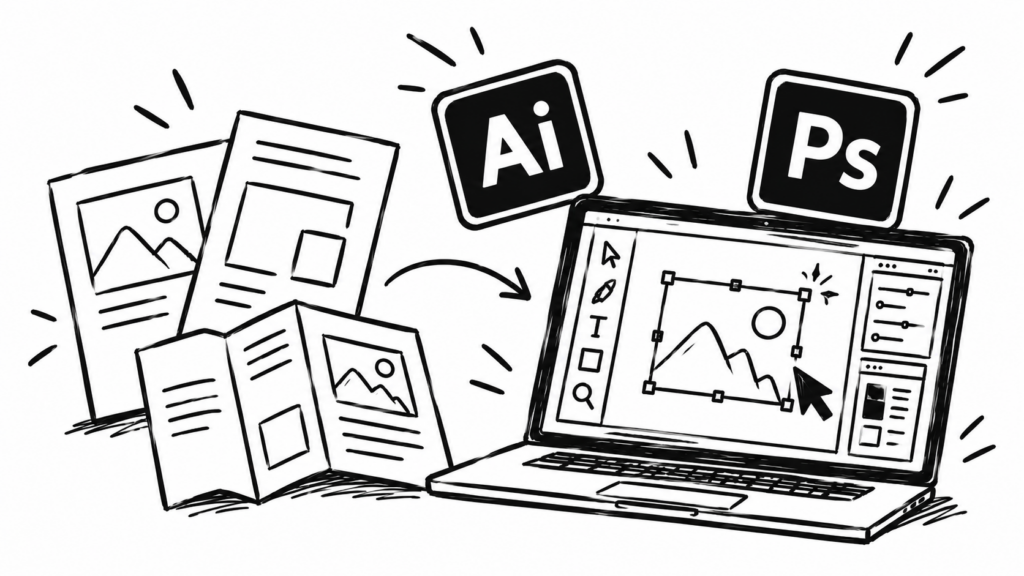 制作会社からもらったデータを修正したい｜Illustrator・Photoshopなど既存データの修正